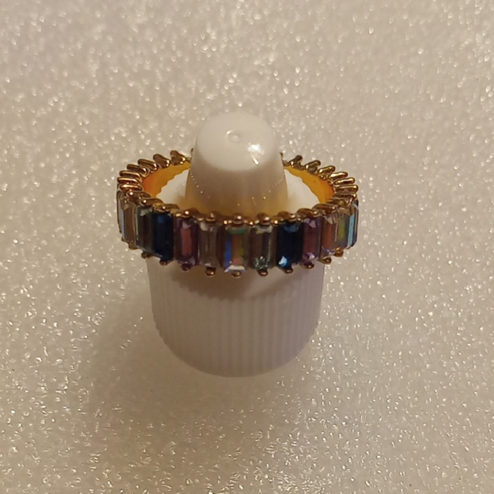 Elegant Multicolor Gold-Tone Women's Ring